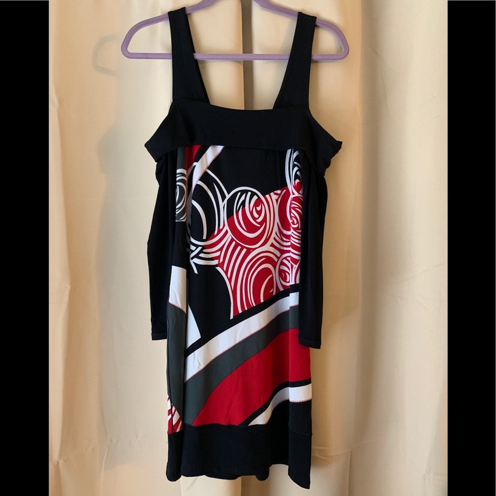 EVA VARRO Off the Shoulders Strap Tunic Top/Dress
